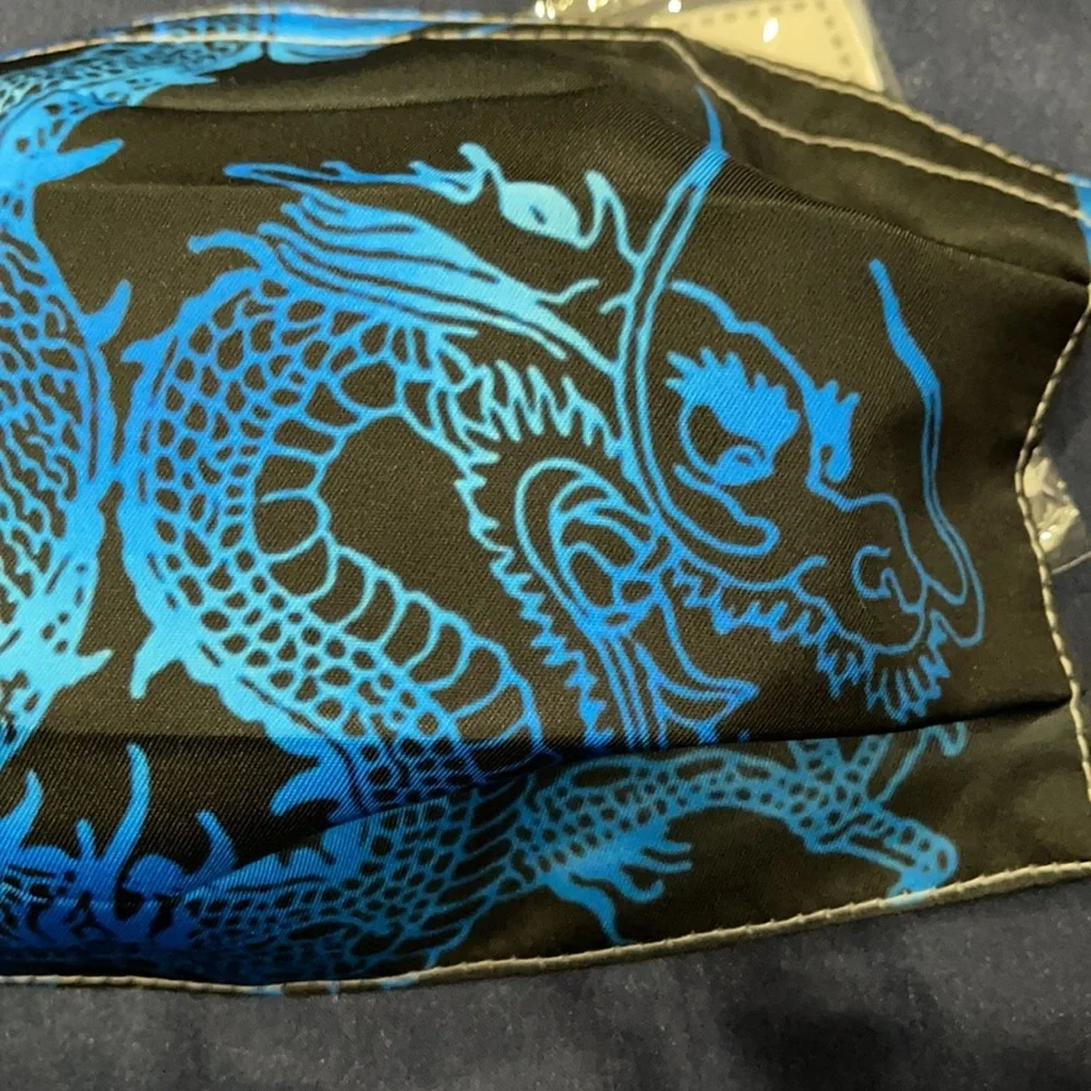 6/$20 New blue dragon face mask